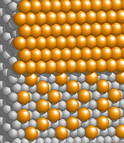 Lead atoms self-assembling on a bed of copper atoms