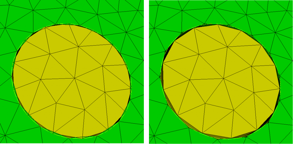 Before (left) and after (right) mesh intersection removal.