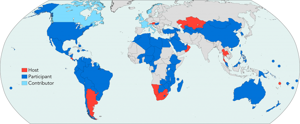 Map of RSTT workshop and training participation