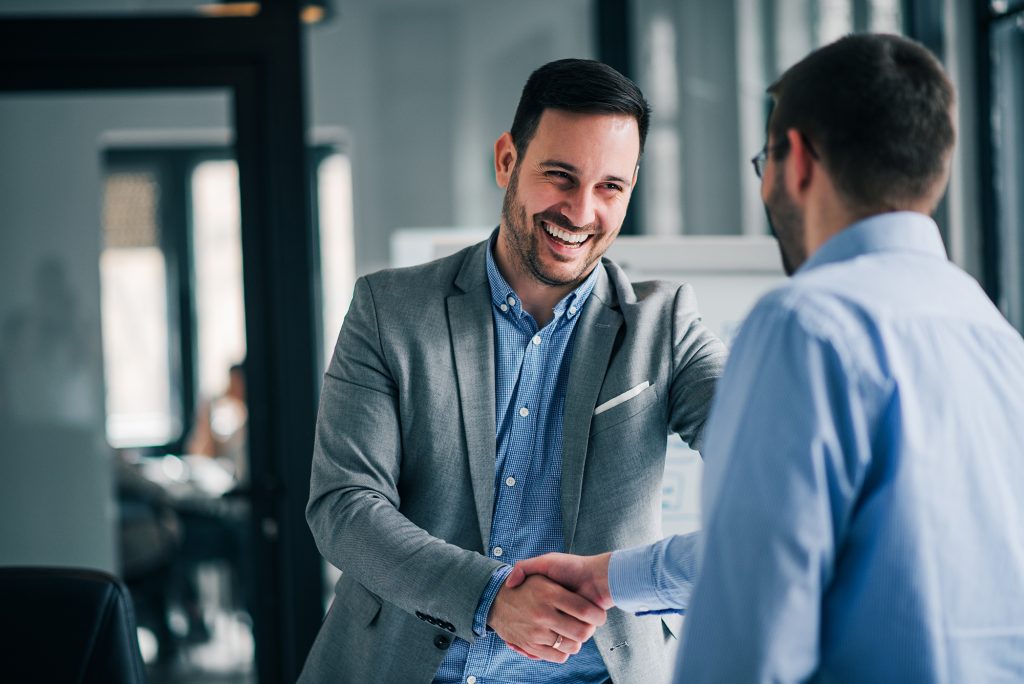 Two men shaking hands