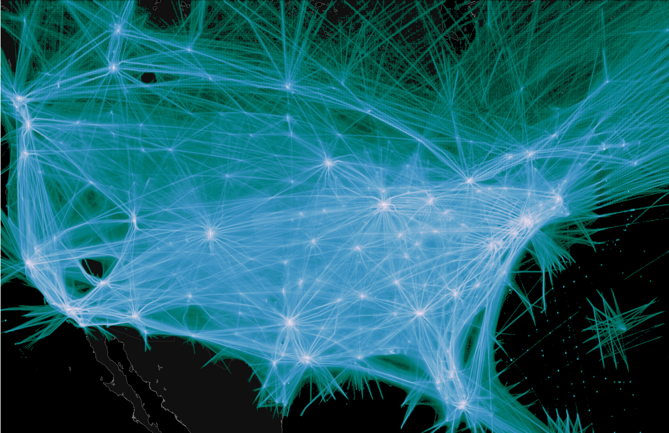 US Air traffic map