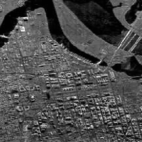 Stripmap Synthetic Aperture Radar SAR image of Washington DC.