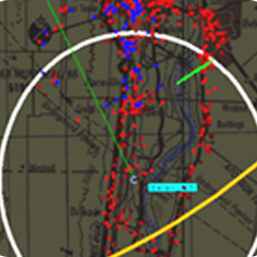 Example of Sandias Ground Moving Target Indicator GMTI near Belen NM.