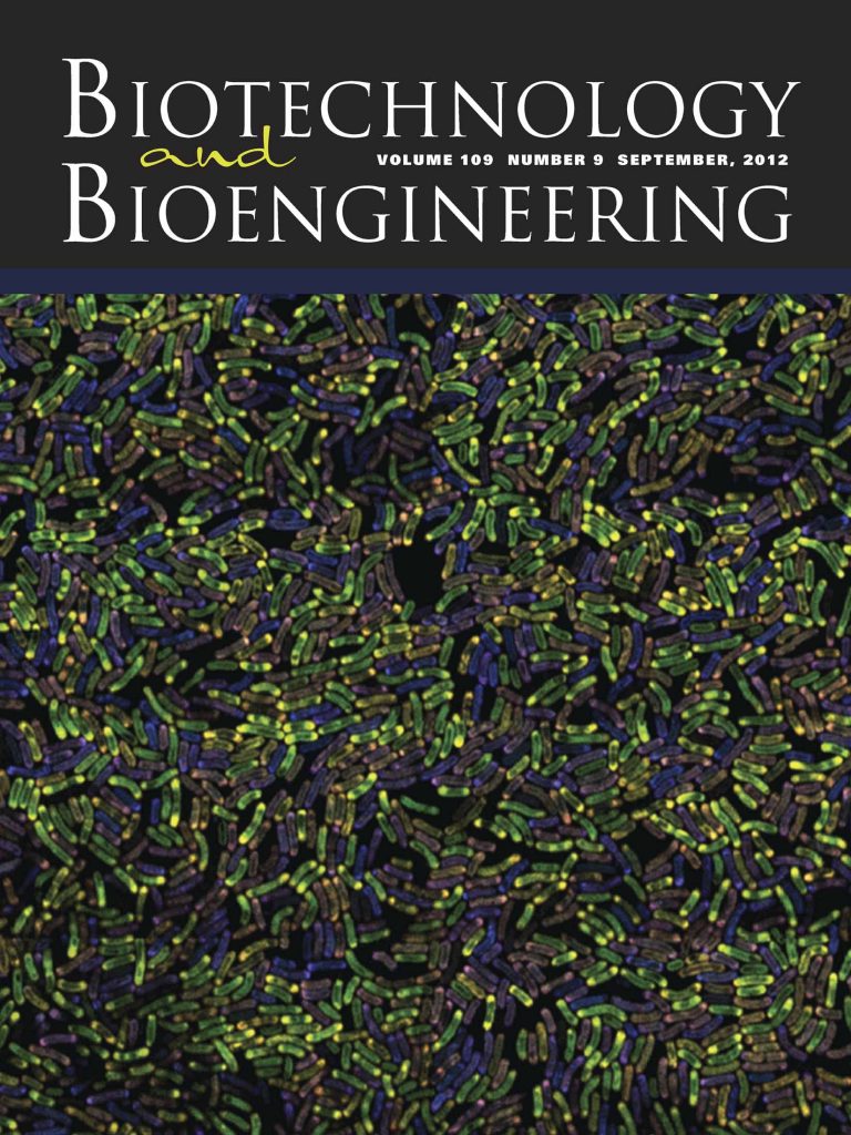 Biotechnology and Bioengineering journal cover from 2012