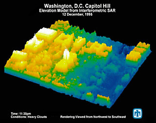 Image of a digital-elevation map of Capitol Hill