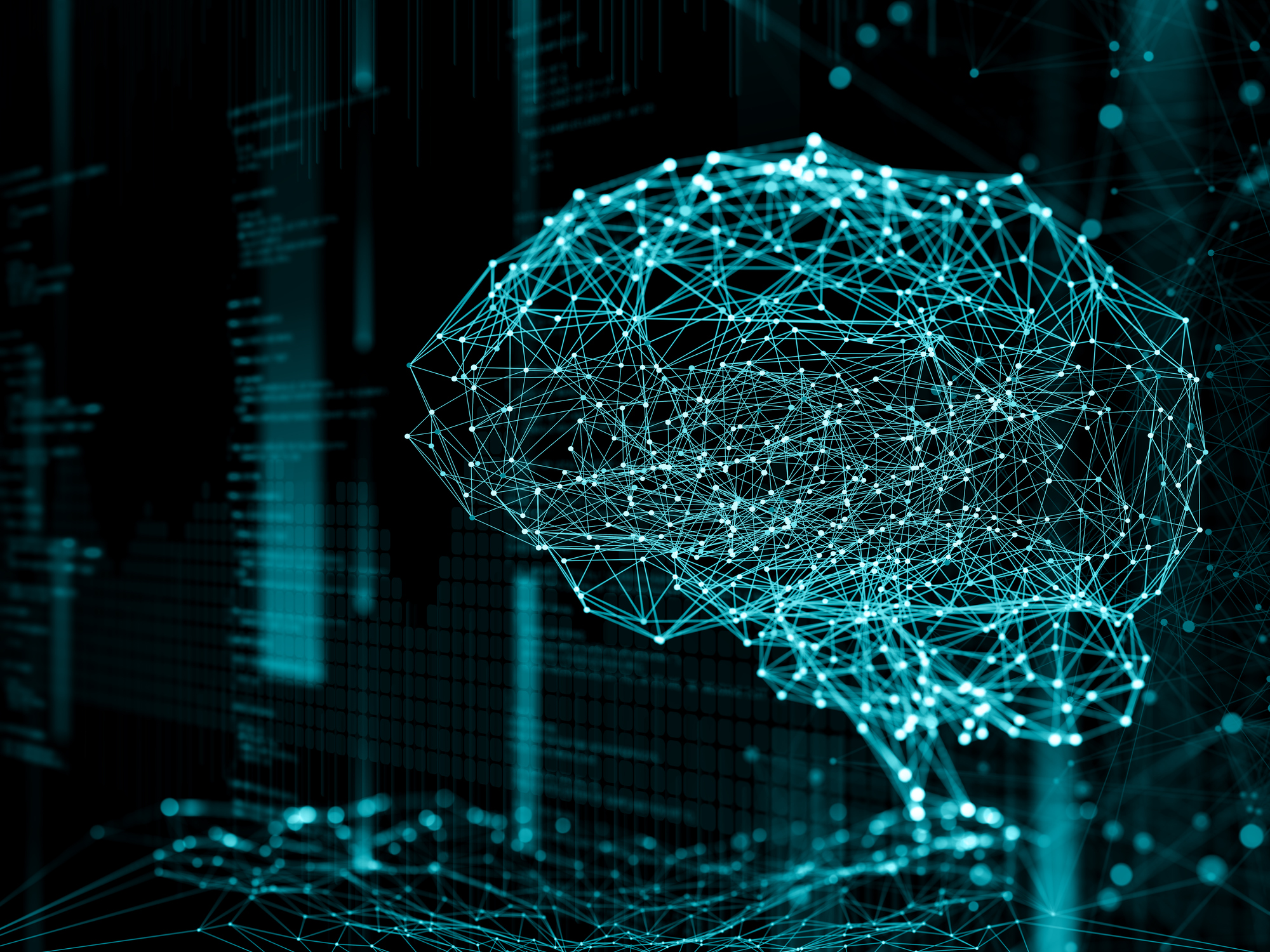 Digital background image of brain connectors