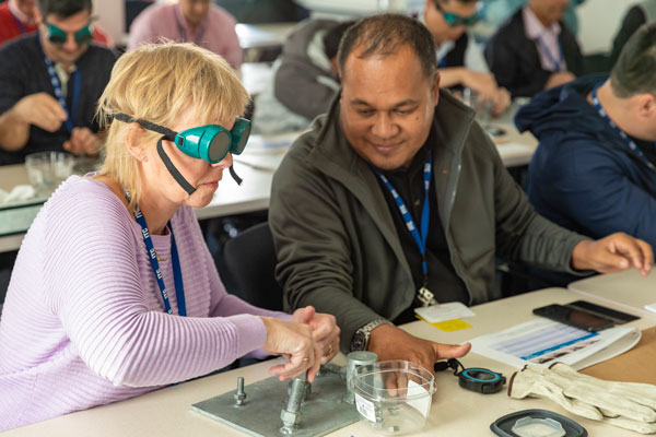 students participate in tabletop exercise