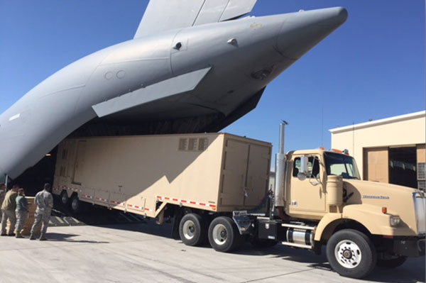 terminal on back of trailor truck