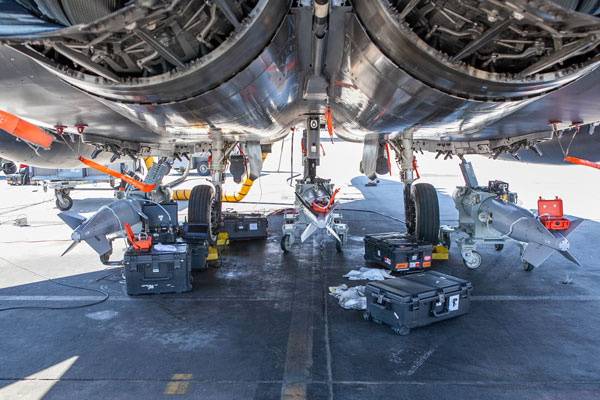 B61-12 compatibility testing with the F-15E at Nellis Air Force Base in March 2020