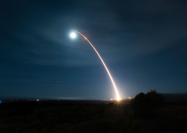 unarmed Minuteman III intercontinental ballistic missile launch