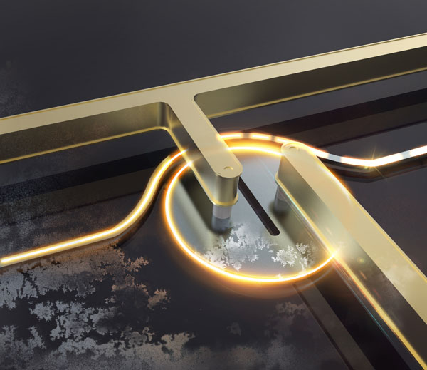 graphic of silicon photonic waveguide