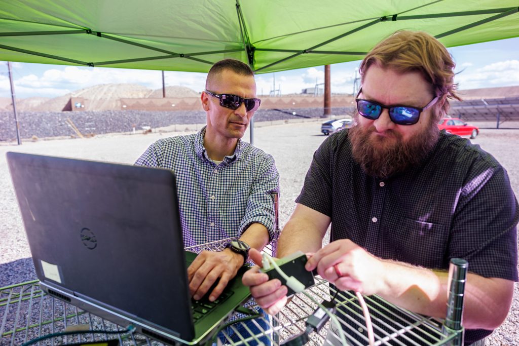 Cybersecurity experts integrate a single-board computer with griDNA into the Public Service Company of New Mexico’s test site. This code monitors the grid for cyberattacks and physical issues.