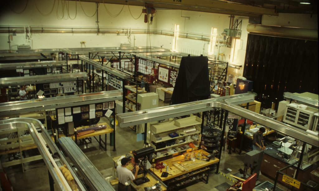 A view of the high bay lab