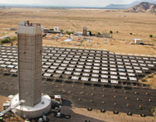 Solar panels at Sandia's Solar thermal Test Facility