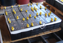 Image of Lead Acid Batteries on secondary containment pallet