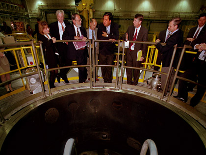 Z Machine during visit by Secretary of Energy Bill Richardson, 1998