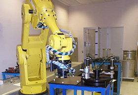 Robot for Weigh and Leak-Check system in the lab