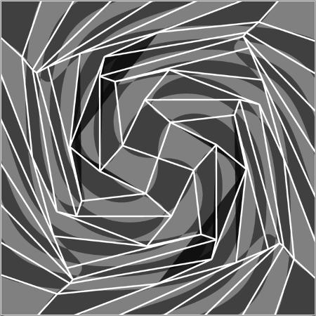 For a divergence free velocity field, superimposition of the mesh obtained with “exact” movement (cells are shaded with different shades of grey) and the mesh obtained without volume correction (Figure 1) and the one with volume correction (Figure 2); the latter is in much closer agreement with the exact mesh than the uncorrected mesh.