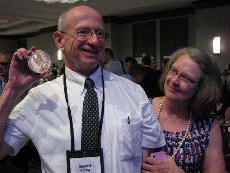 Mr. Silling with his wife Catherine.