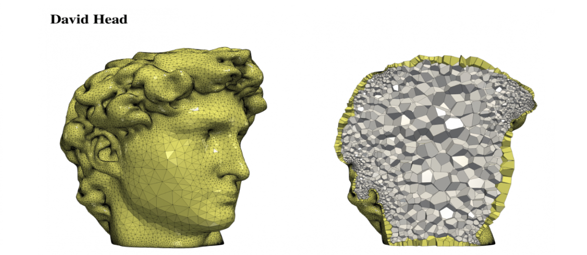3D Rendering of statue of David's head