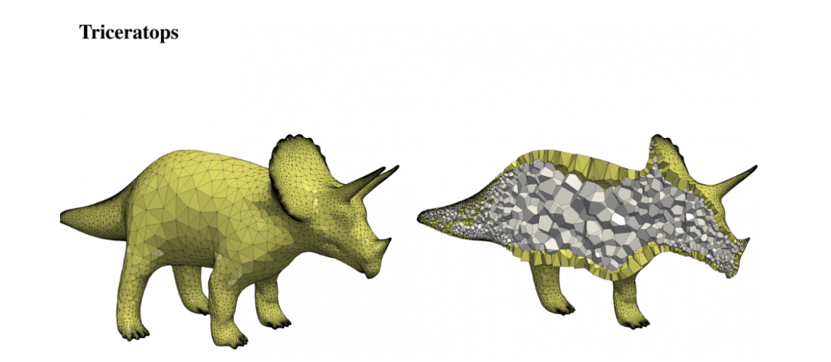 3D Rendering of a triceratops