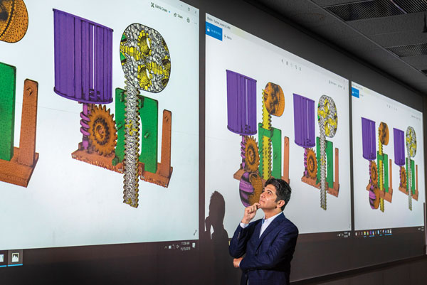 Sandia computer scientist Mohamed Ebeida looks at geometric models