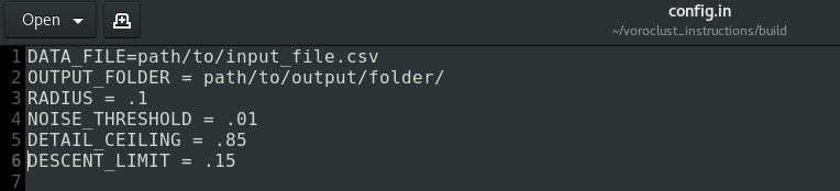 Example config file