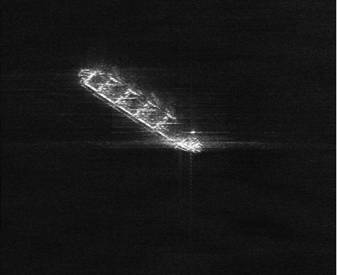 Maritime Search Mode example of a ship at sea.