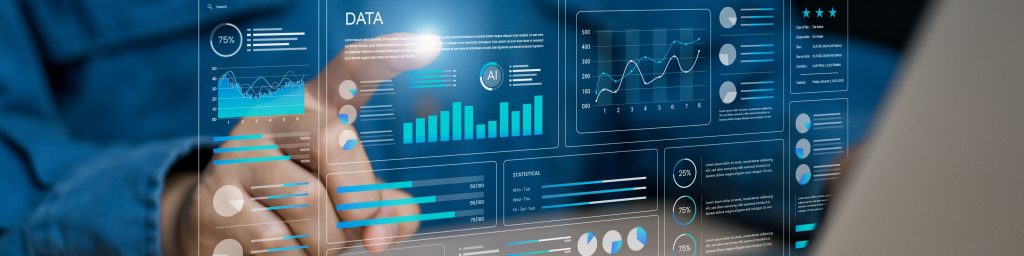 graphic of data and charts on a computer