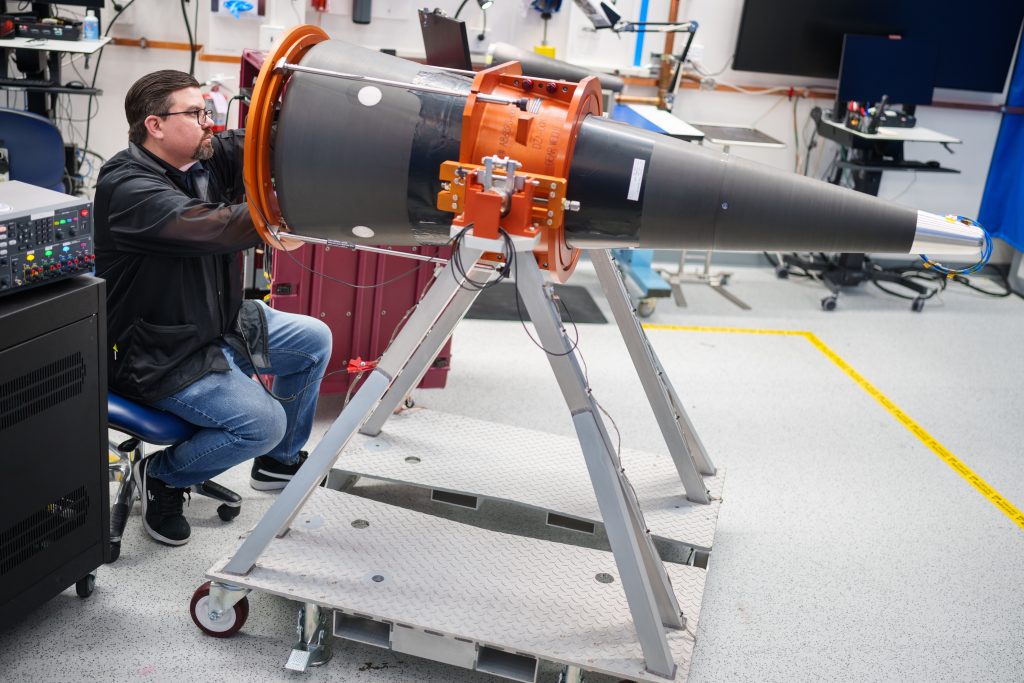 As lead systems integrator, Sandia National Laboratories plays a critical role in nuclear weapons, including the W87-1 which is in the development phase. The role spans the entire lifespan of the weapon and requires close collaboration with other labs, plants and sites. (Photo by Craig Fritz) Click on the thumbnail for a high-resolution image.