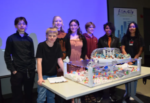 Students from Mandela International Magnet School in Santa Fe earned first place in the 2025 Future City Competition with their “Volitare Future” city. (Photo by Cliff Ho) Click on the thumbnail for a high-resolution image.