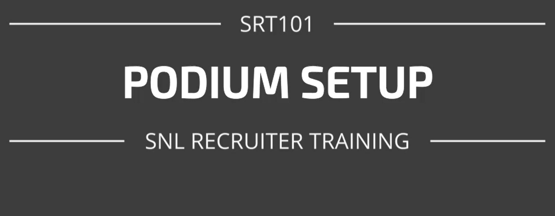 Image of Podium Setup