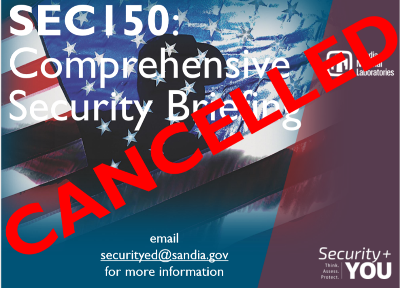 SEC150 Cancelled Poster