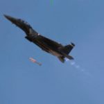 F15-E Strike Eagle fighter jet drops mock B61-12 bomb