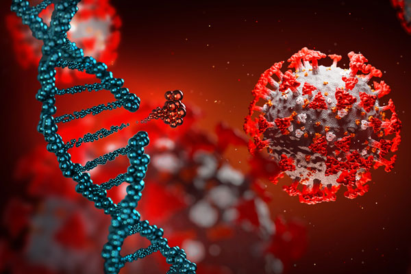 COVID molecule illustration
