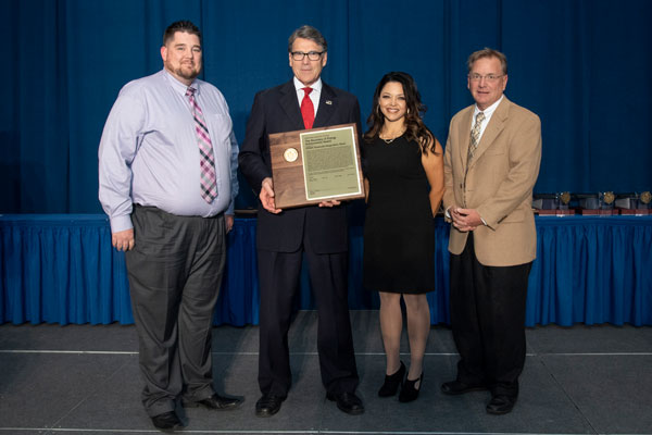 award winners with Rick Perry