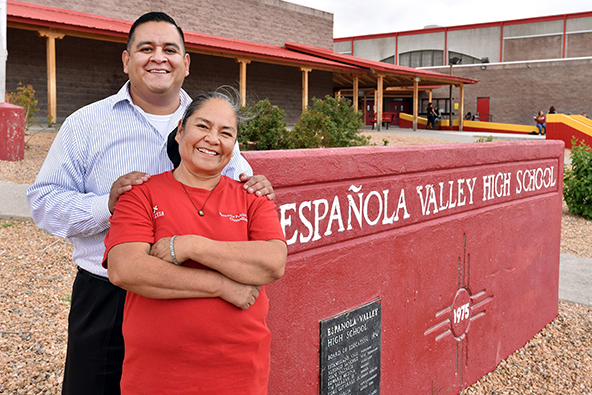 THE DAY TONY LONA VISITED EVHS to present a cybersecurity workshop to the school’s students, his mother Sylvia Garcia was there to cheer him on. Garcia has brightened the halls of EVHS with her warm smile for 19 years as a member of the school’s custodial staff.