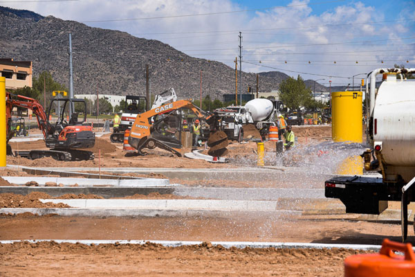 Eubank gate construction crews at work