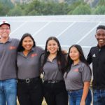 Indian Energy Intern Program participants in solar field