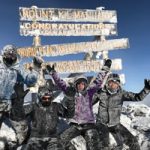 group photo at Kilimanjaro summit