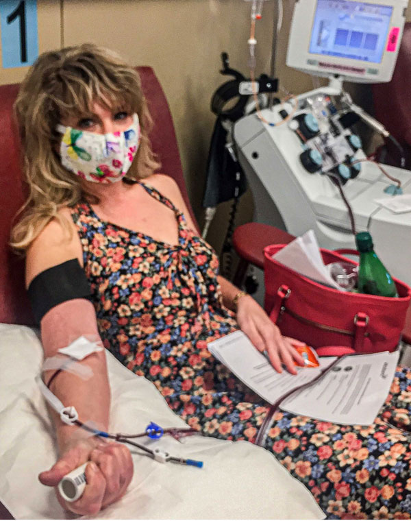 POSITIVE IMPACT — Don’s girlfriend Claire also tested positive for COVID-19 and is donating convalescent plasms to help ease the suffering of others. They encourage anyone who has recovered to consider donating plasma as well.