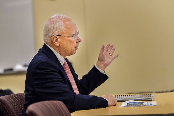 Sandia Labs Director Steve Younger speaks with the New Mexico State Legislature