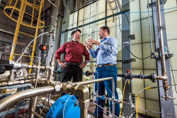 researchers at power plant