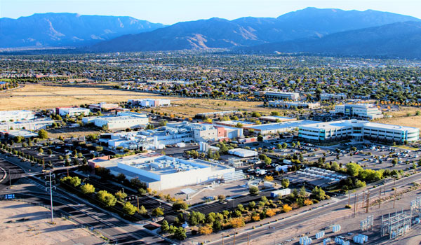 Aerial view of Sandia Science & Technology Park