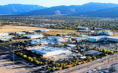 Aerial view of Sandia Science & Technology Park