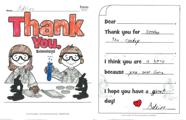 cub scout thank you note