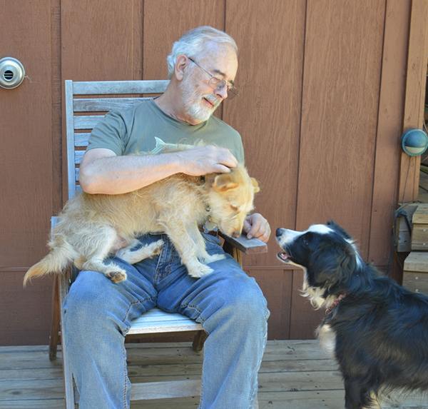 Jon BALDWIN has had everything from cats to cattle. These days he keeps two dogs as his animal companions.