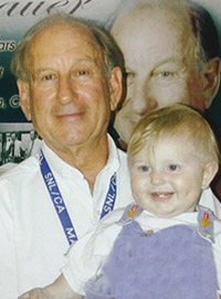 Walter Bauer with his granddaughter. He passed away in 2009.