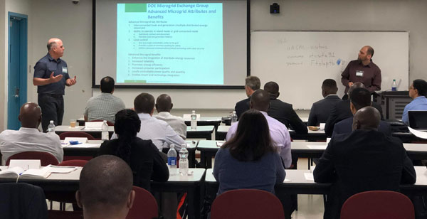 Robert Broderick and Matthew Lave give an overview to workshop participants