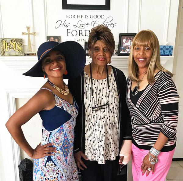 The author with her mother and grandmother